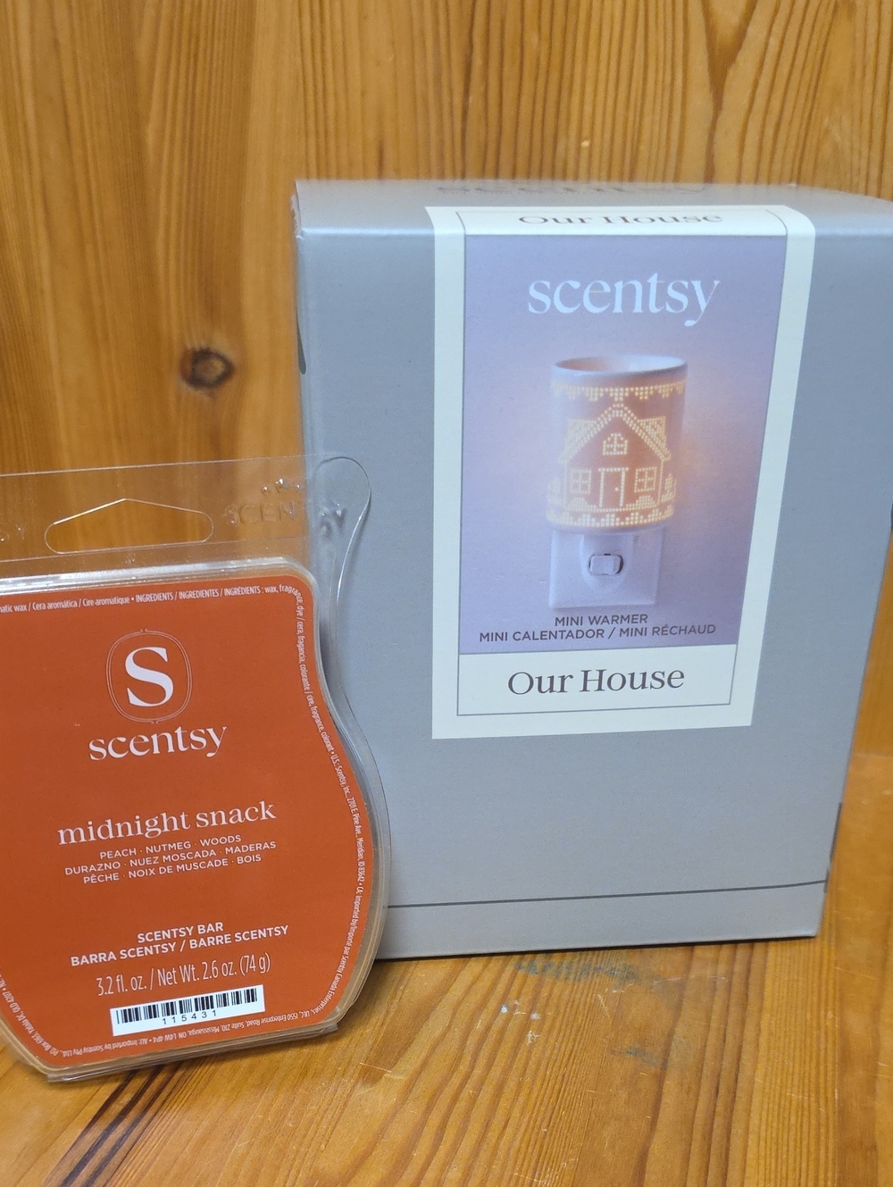 Our House Mini Scentsy Warmer With Scentsy Midnight Snack Wax Bar